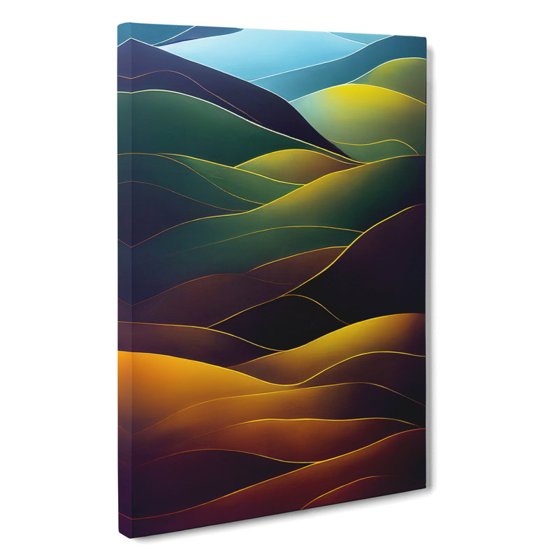 Abstract Meadow Landscape No.3 - Wrapped Canvas, 50cm H x 35cm W x 3cm D