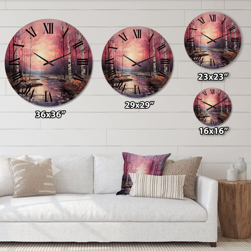 Horloge murale en bois massif Yida, Moyenne