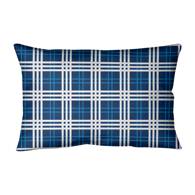 Housse de coussin flash Los Angeles Luxury, Bleu marine / bleu pastel / blanc, Polyester sergé