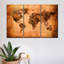 Carte du monde en terre cuite sur toile, ensemble de 3 pièces-2122277207