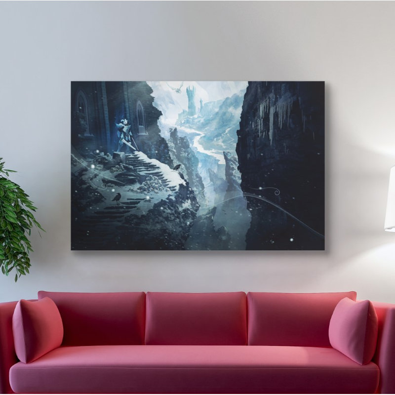 « winter ruins », impression sur toile, H 40 po x l 60 po x P 1,5 po