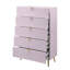 Commode haute brillance, commode rose