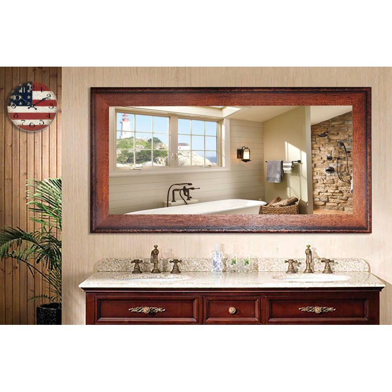 Hinatea Solid Wood Flat Wall Mirror, 75.5" H x 39" W