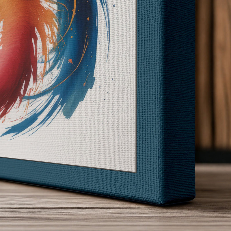 Flowing Infinity Modern - Wrapped Canvas, 30x20 - 76.2 x 50.8 cm, Teal Border