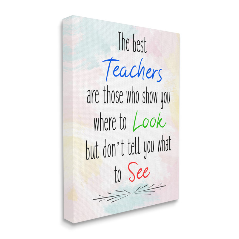 «The Best Teachers Pastel Expression» par Sally Swatland - impression, H 20 po x l 16 po x P 1,5 po, Toile tendue