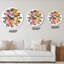 Carte de souhaits vintage avec fleurs printanières - horloge murale traditionnelle-767081483