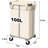 Laundry Basket With Wheels, Rolling Laundry Hamper With Removable Bag, 100L Laundry Sorter Cart, Tall Narrow Slim Clothes Hamper Organizer With Sturdy Metal Frame-1704319619