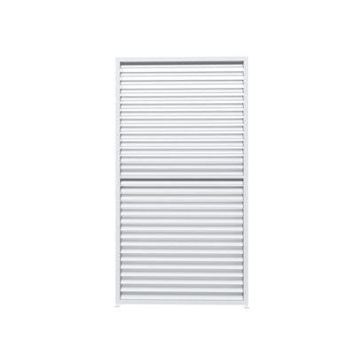 Purple Leaf Fixed Aluminum Shutter Wall For Louvered Pergola, White