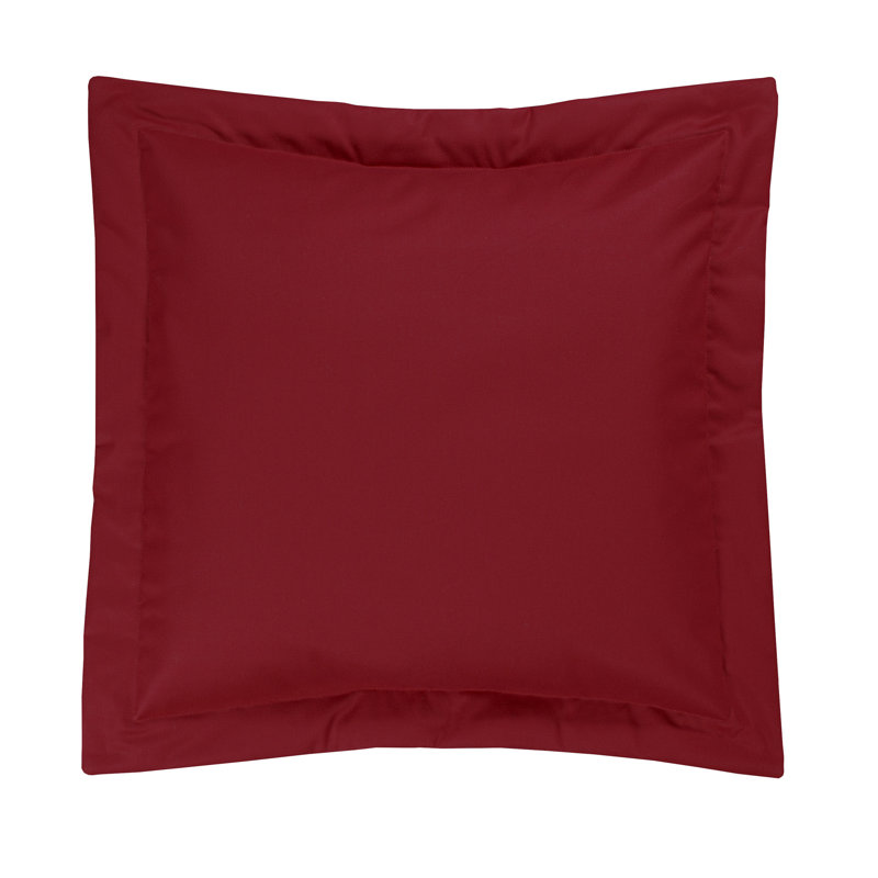 Taie décorative européenne en coton Kahlee, Rouge