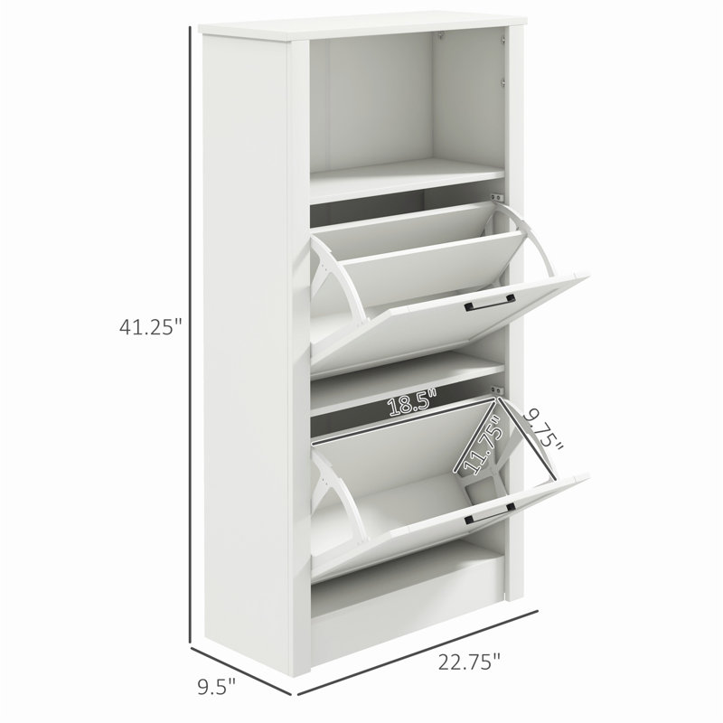 Versatile Shoe Storage Cabinet with Multiple Compartments and Stylish Design