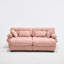Canapés modulaires à assise profonde, canapé rose moderne à structure en bois pour la maison