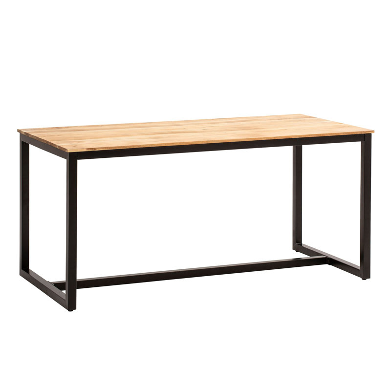 120 cm Acacia Rectangular Wood Top Dining Table with Iron Base