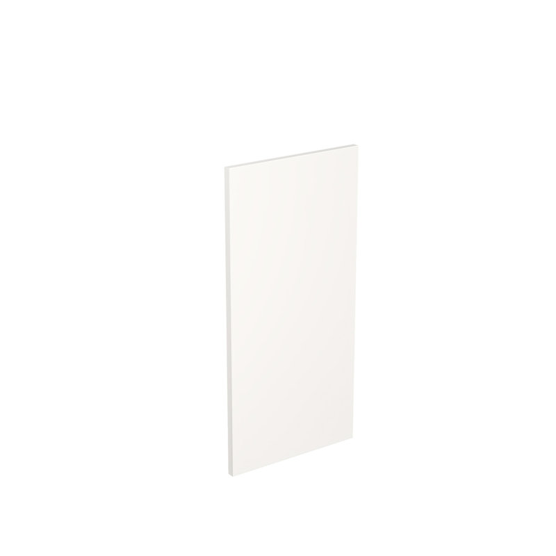 KitchenKit Flatpack Slab Matt Panel Wall End, White