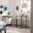 3 Pcs Dining Set, Dining Table With 2 Stools, Home Kitchen Breakfast Table, Bar Table Set, Bar Table With 2 Stools, Kitchen Counter With Bar Chairs