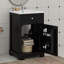 Meuble-lavabo moderne de 20 pouces avec lavabo en céramique et tablette réglable-1048158730