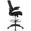 Chaise de bureau pivotante à dossier moyen avec repose-pieds et accoudoirs rabattables Archimedes