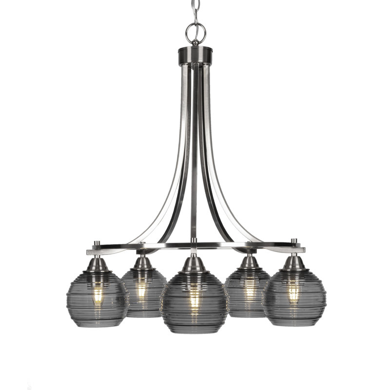 Michell 5-Light Chandelier, Brushed Nickel
