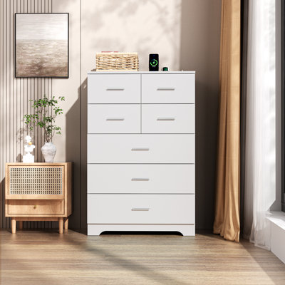 7 Drawer 27.6" W Dresser with Type-C Port And USB Port