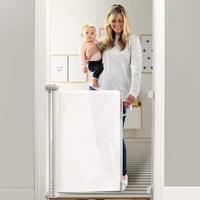 Barrière de sécurité rétractable pour bébé et animal de compagnie - Barrière en filet large et réglable