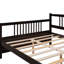 Lit de jour double avec finition - et élégant pour le salon de la chambre à coucher en tant que structure solide de lit / look, lit multifonctionnel, rangement disponible
