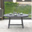 Table de salle à manger extensible en gris - Meuble peu encombrant