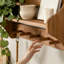 Tablette murale en bois massif, présentoir à décor moderne pour chambre à coucher, salle de bain, cuisine, salon