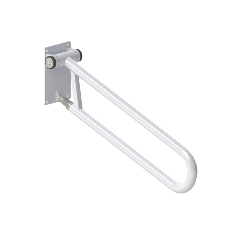 HEALTHCRAFT Angled PT Rail 32" Grab Bar: Flip Up Wall Mounted Angled Support Rail