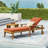Durable Acacia Wood Chaise Lounge with Adjustable Positions and Water-Resistant Cushions for Outdoor Relaxation-1412796681