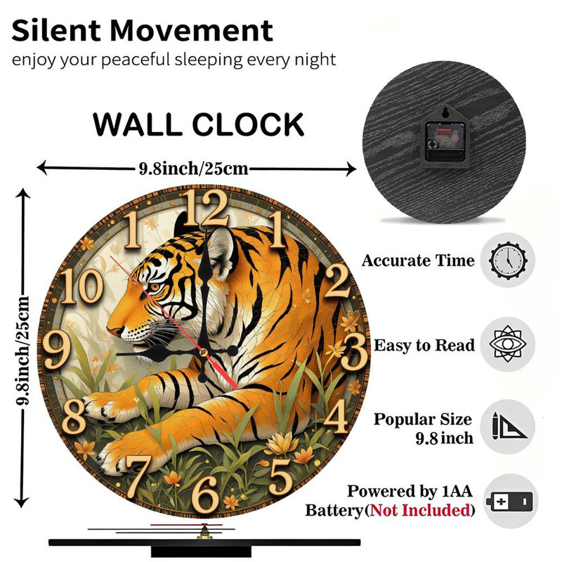 Horloge murale verte rizière
