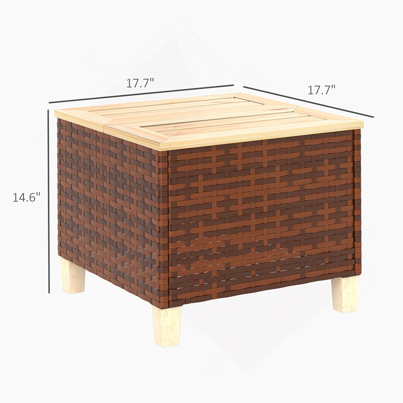 Petite table d'extérieur, table de bout, table d'appoint pour patio