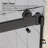 Catalyst 43"- 48" W x 76" H Double Sliding Frameless Shower Door in Matte Black with 3/8" Clear Glass-96391542