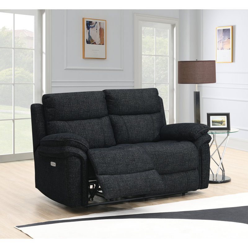 Coombs 2 Seater Electric Reclining Loveseat, Black