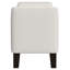 Banc d'appoint rembourré en tissu avec accoudoirs