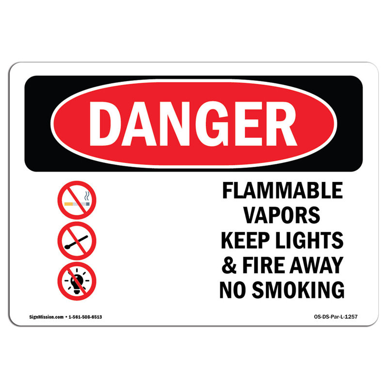 Signe de danger, H 12 po x l 18 po x P 0,1 po