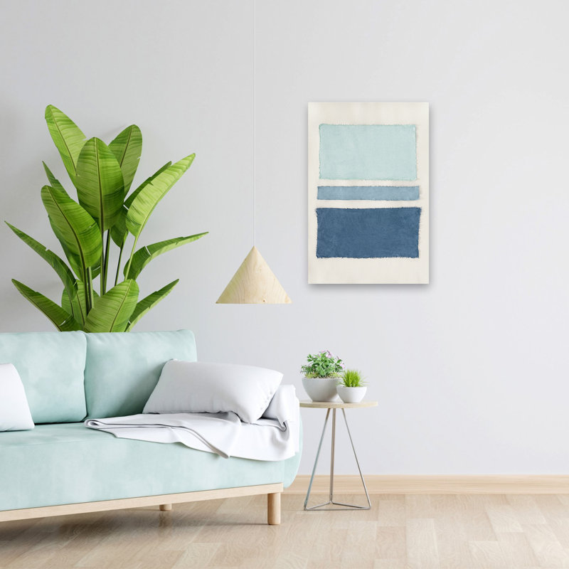 Tissage Mid-Century moderne et minimaliste peint en V, H 24 po x l 16 po