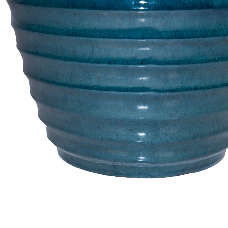 Pot de fleurs en céramique, pot de fleurs moderne pour patio, jardin, rebord de fenêtre, Vert d’armée