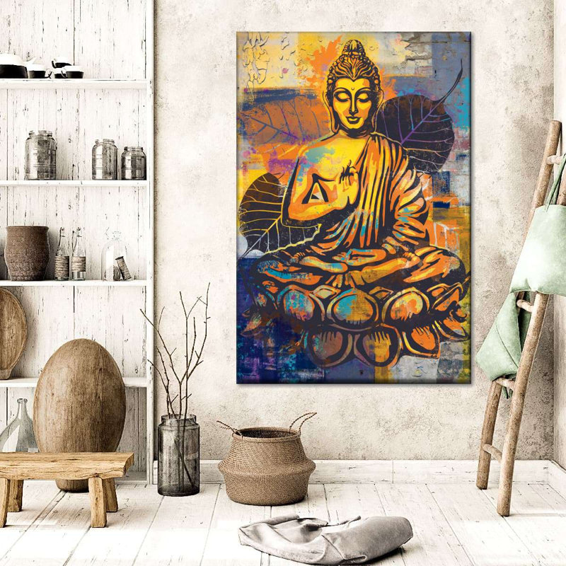 " Lotus Form Sitting Buddha " by NirvanaDesigns, 48" H x 32" W x 1.25" D