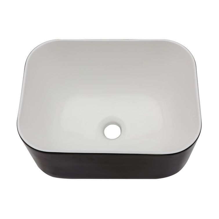 Évier de salle de bain vasque rectangulaire 16 po x 12 po