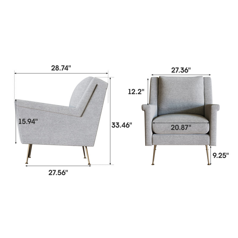Chaise Mid-Century - Pieds en métal