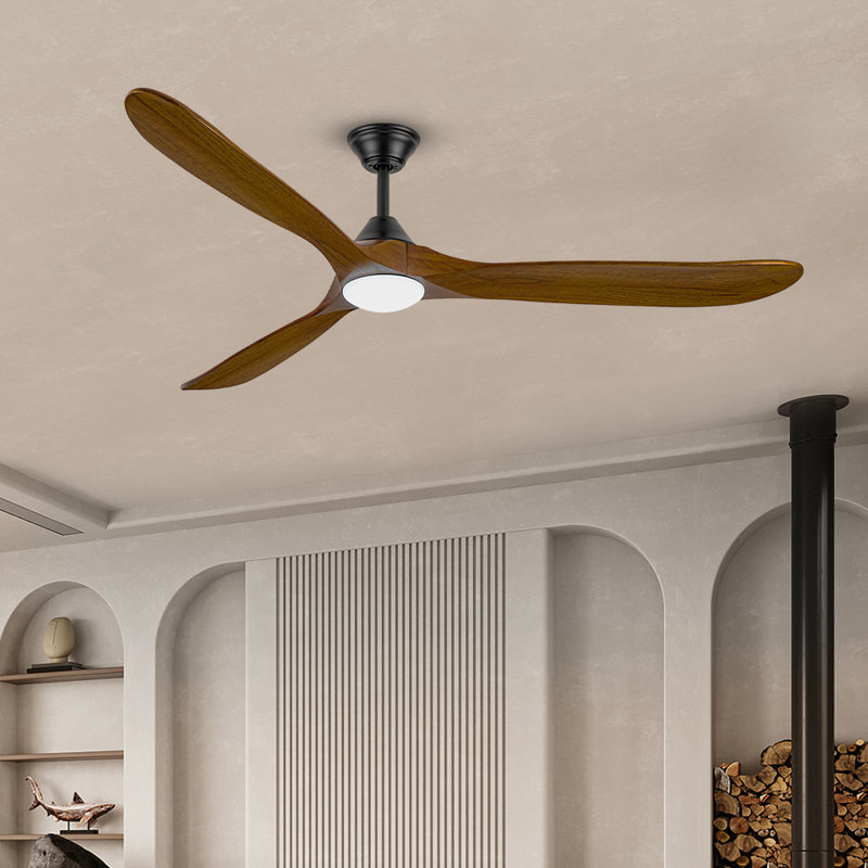 Ventilateur de plafond moderne avec lumière DEL, 60"