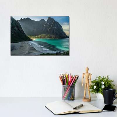 Kvalvika Beach by Anders Jorulf - Wrapped Canvas Print