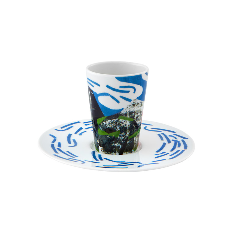 Porcelain Espresso Cup and Saucer