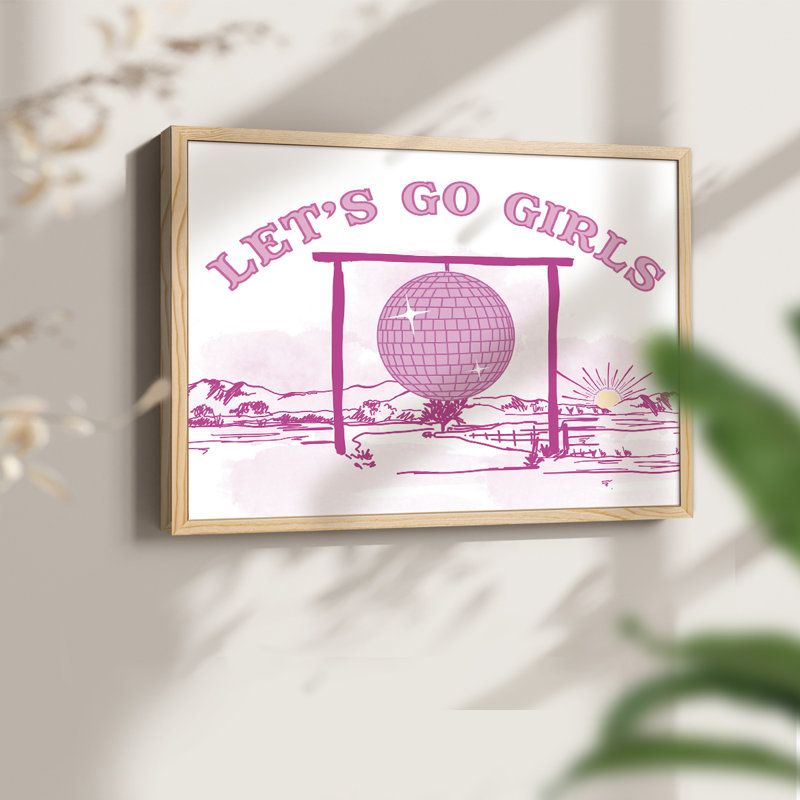 «Let Go Girls Disco», impression encadrée, H 8 po x l 10 po, Naturel