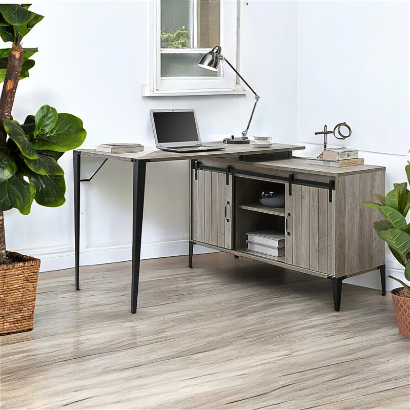 Quenth desk with finish, Gray