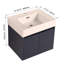 Meuble-lavabo mural 24 po avec lavabo en résine à bords épais, 2 portes à fermeture douce
