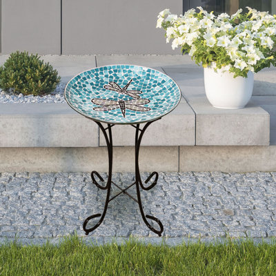 Glass Birdbath