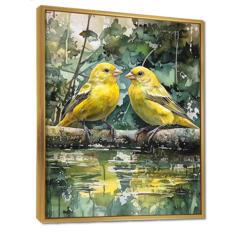 Laymon - Animals Wall Art Prints, Impression encadrée flottante, H 44 po x l 34 po, Doré