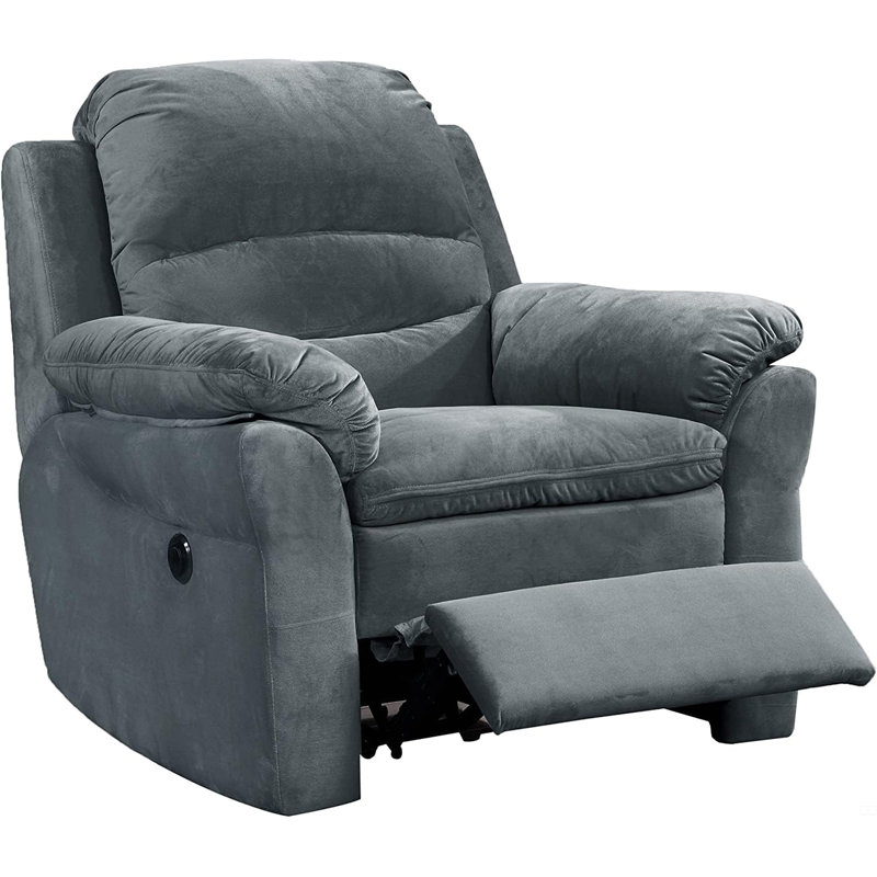 Fauteuil inclinable électrique en tissu, Tissu gris
