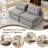 Modern Chenille Modular Sectional Sofa with Neck & Lumbar Pillows-1247353290