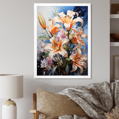 " Lilies Representation Multicolored Acrylic I "